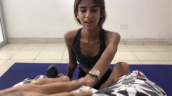 My little stepsister is doing exercises and I help her with her cardio and I fuck her hard - Spanish porn - Russian porn