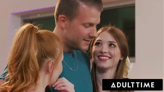 ADULT TIME - College Cuties Myra Moans And Madi Collins Compete For Attention In FIRST THREESOME!